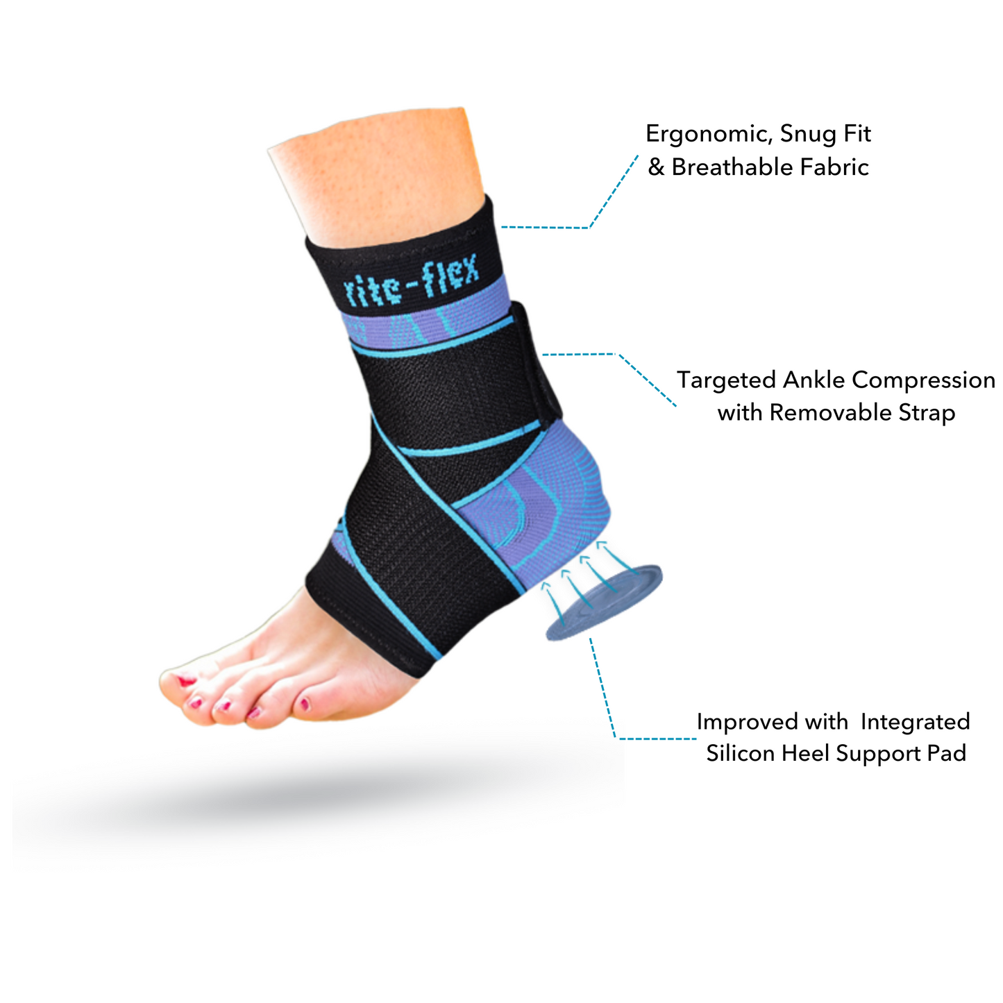Rite-Flex 3-in-1 Ankle Sleeve | Ankle Support & Pain Relief